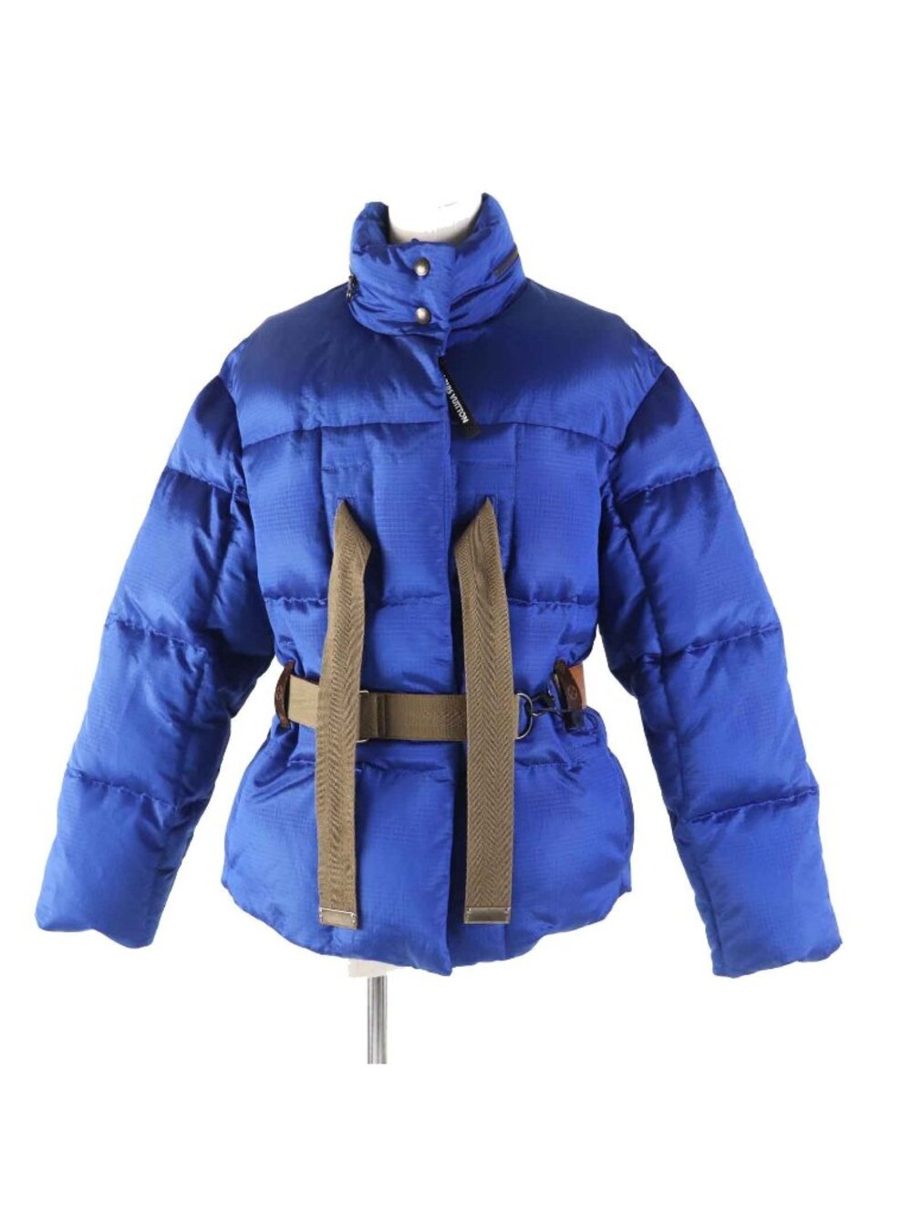 Louis Vuitton Belted Lining Monogram Down Jacket Blue 34